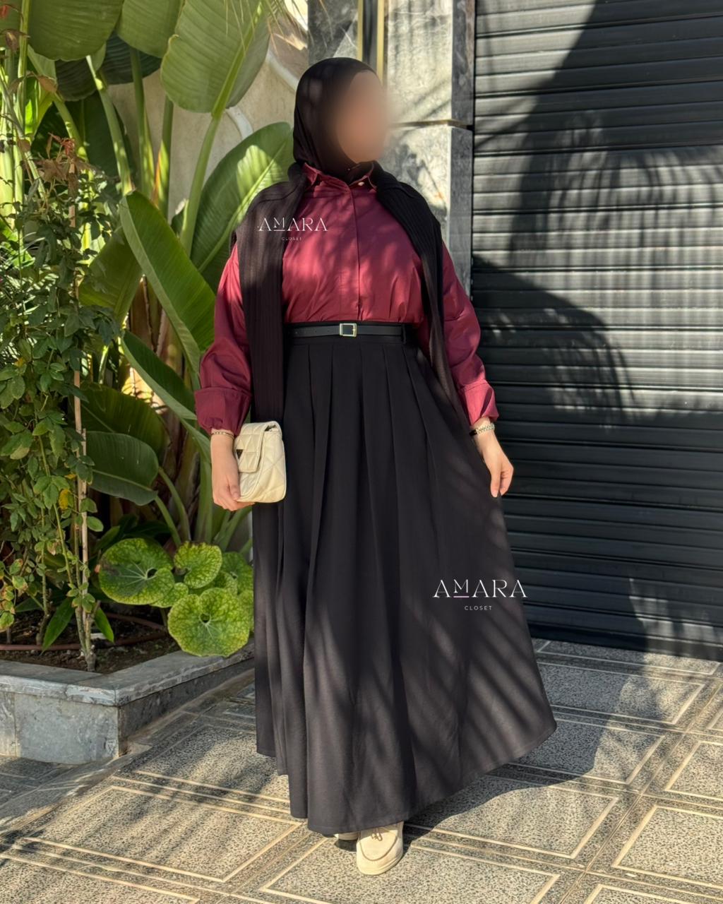 تنورة الشتاء مريحة مع قميص البوبلين لوك مثالي لهذا الموسم 3